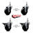 3.5 Inch_Phenolic 10MM Threaded Stem Caster Set 2 Brakes SCC