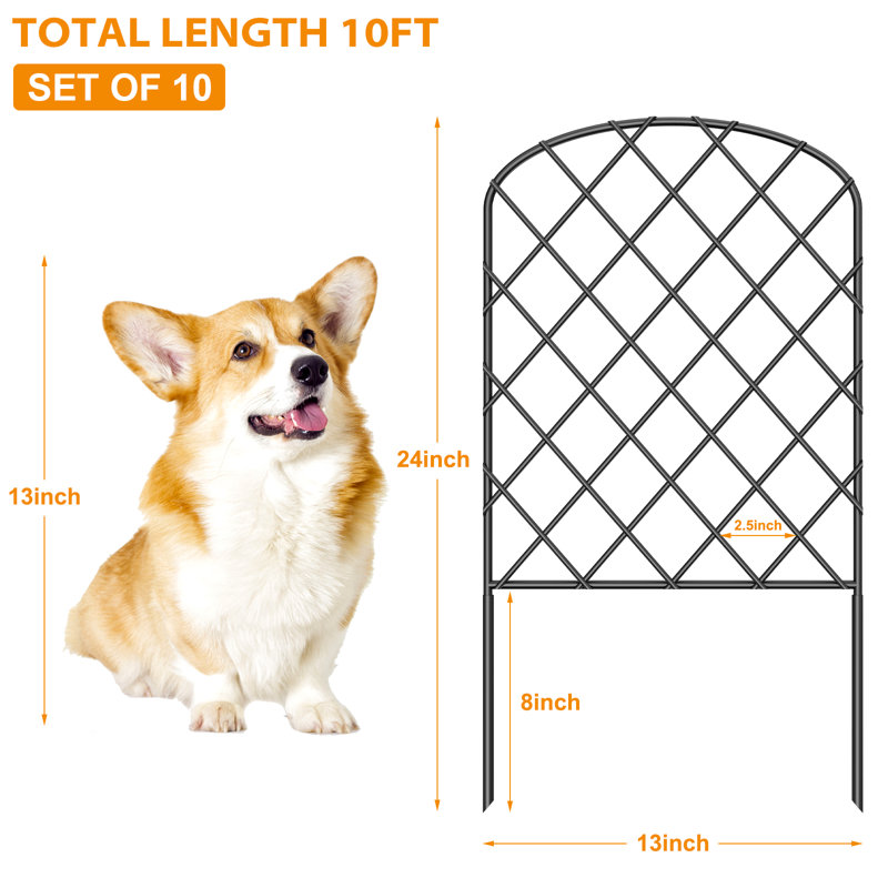 24" H x 13" W Metal Fence Panel