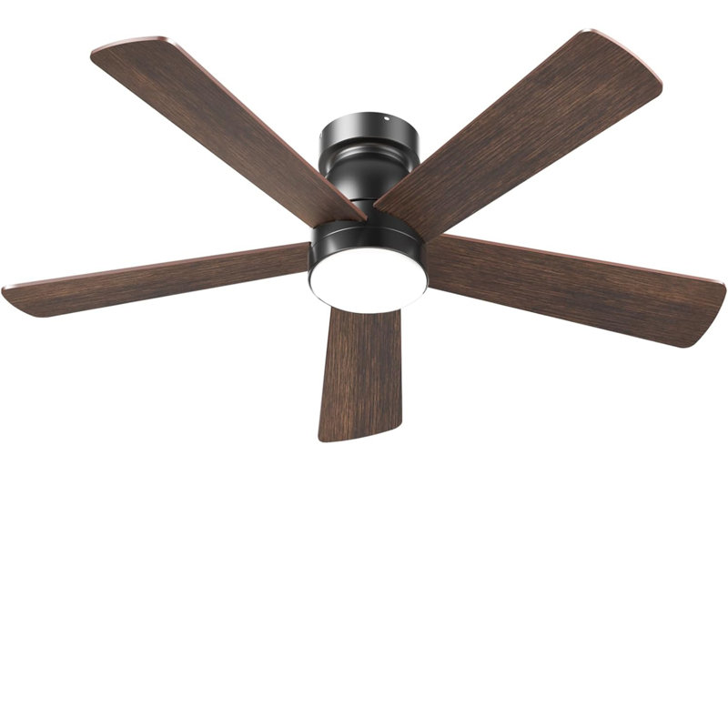 106.6cm 5 - Blade Dimmable RGB Reversible LED Ceiling Fan with Light Kit and Remote Control