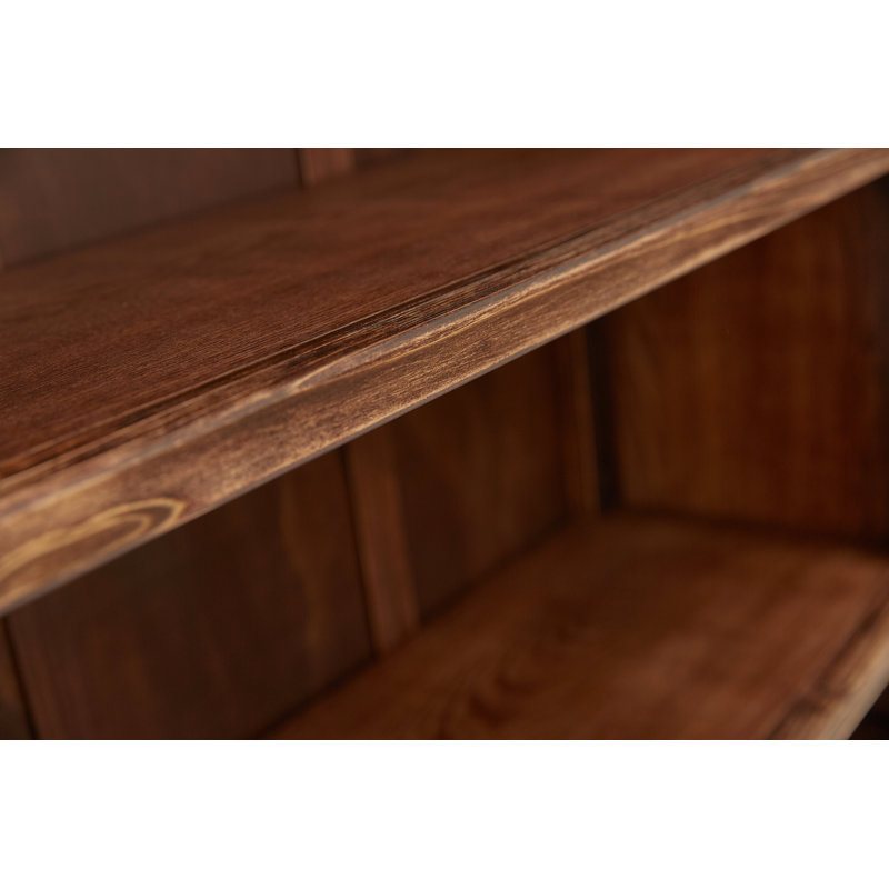 Bibliothèque en bois massif Arise-Sun, (5 tablettes) H 70 po x l 35,2 po x P 13,3 po, Café clair
