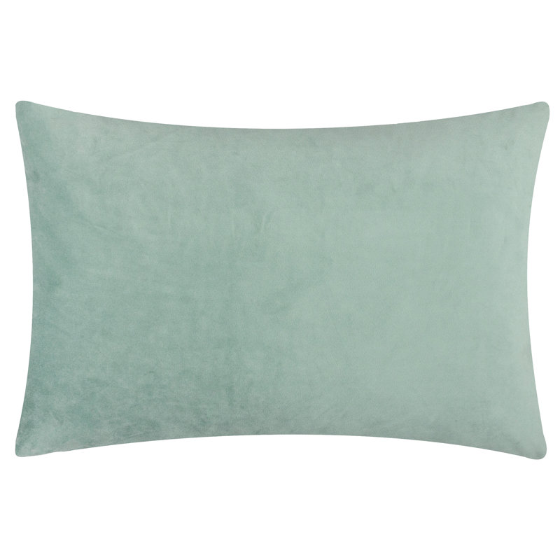 Metro Diamond Geometric Rectangular Throw Cushion, Green, Feather