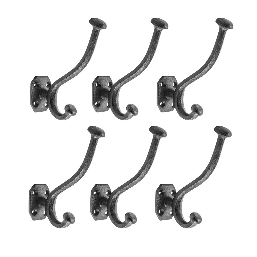 Wrought Iron Wall Mounted Towel Hook (Set of 6) The Renovators Supply Inc.