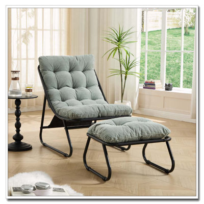 Chaise longue d'extÃ©rieur avec repose-pieds