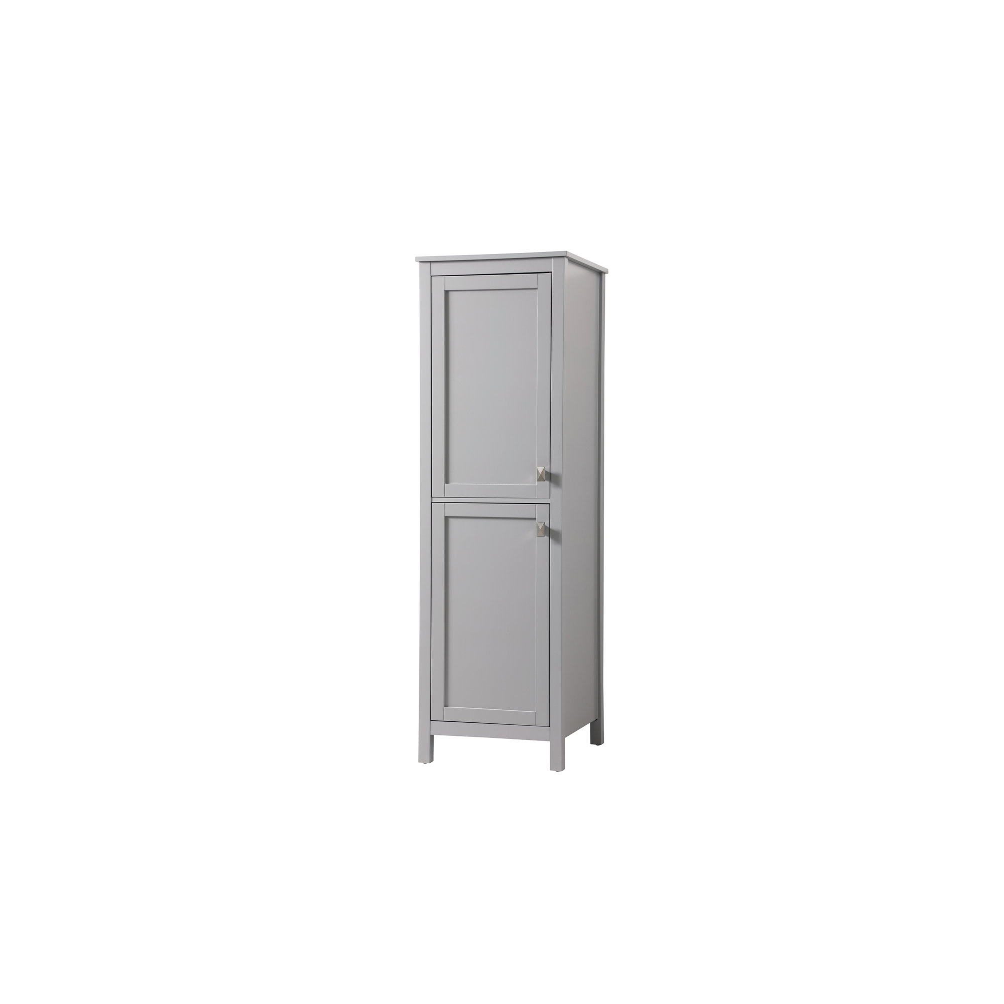 Destinymarie Linen Cabinet, Gray/Brushed Nickel, 65"H x 20"W x 22"D