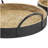 Mafalda Wooden Coiled Oval Decor Brown Tray with Black Metal Handles Set-1882662488