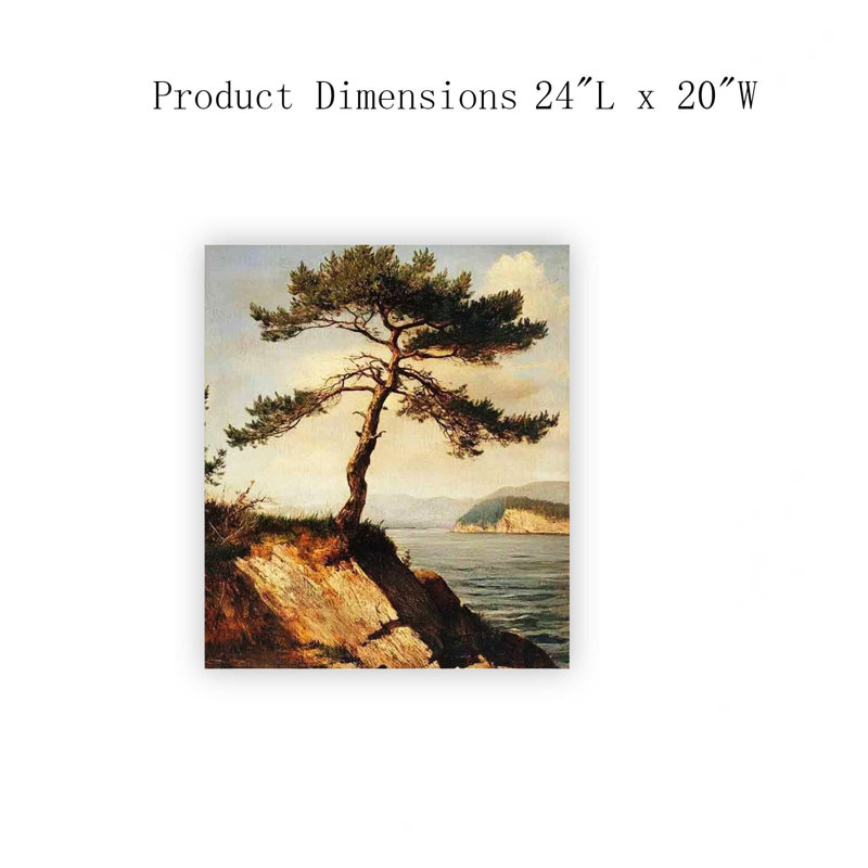 Modern Tree Wrapped Canvas Wall Art 20" X 24"