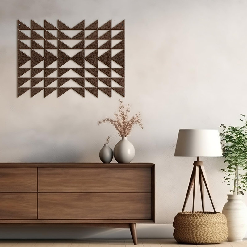 Décoration murale en métal, Bronze, H 12 po x l 18 po x P 0,05 po