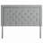 Lucid Upholstered Headboard with Square Border and Diamond Tufting, Adjustable Height 51.3"–59.1", Light Gray, King-1158682272-1158682198