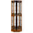 Lighted Oak Cabinet With Mirrored Back, Adjustable Shelves, 6 Shelf Curio Lights,-220103032