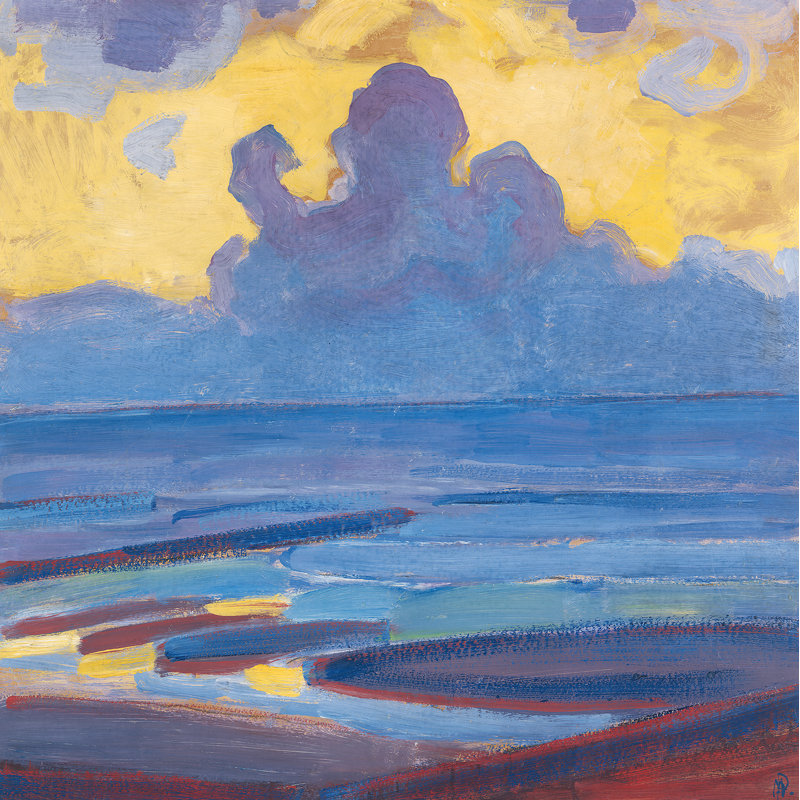 By The Sea by Piet Mondrian - Wrapped Canvas Print, 70cm H x 70cm W x 4cm D