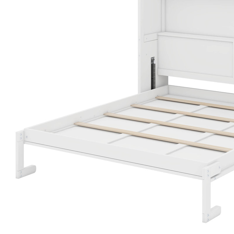 Lit escamotable double avec tablettes