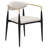 Onaigh Fabric Upholstered Dining Arm Chair Beige (Set of 2)-1471888152