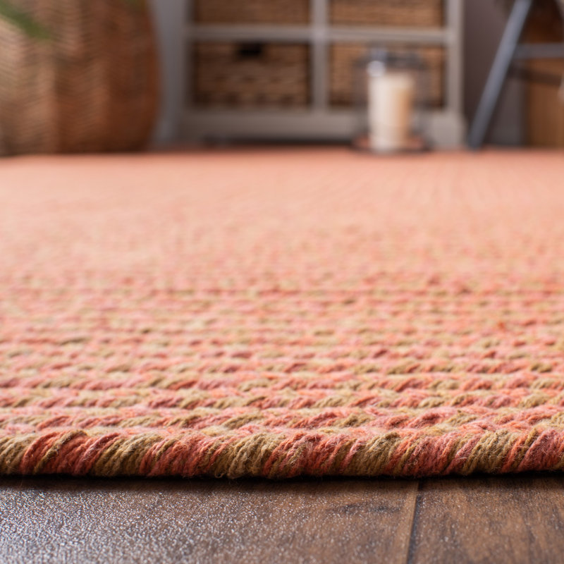 Garbrand Hand Woven Cotton Solid Color Rug, Oval 5' x 8' 
