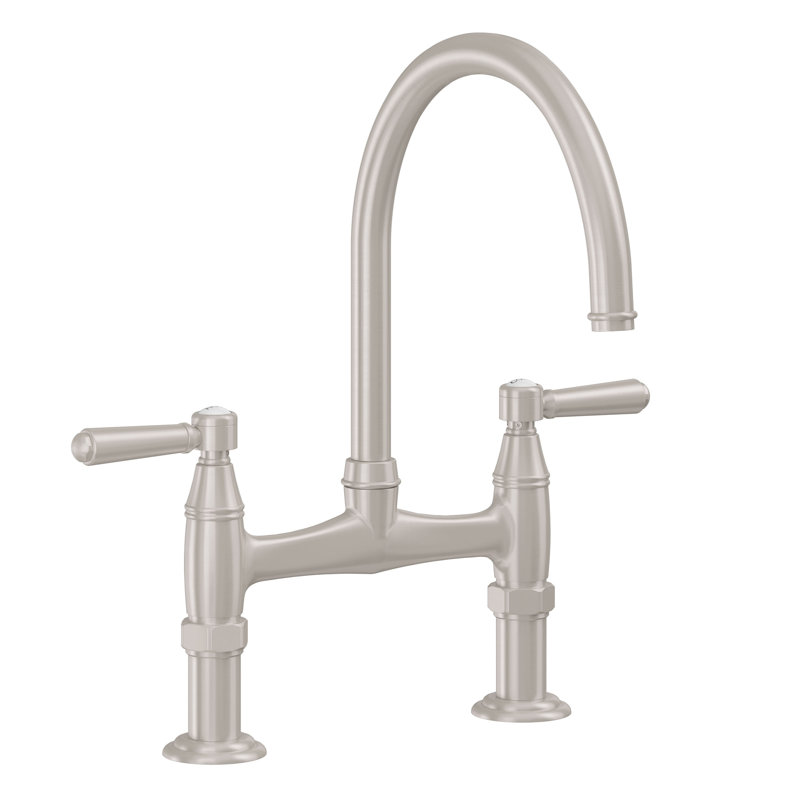 Bridge Kitchen Faucet, Without Side Spray, 33 Series Metal Lever, Satin Brass