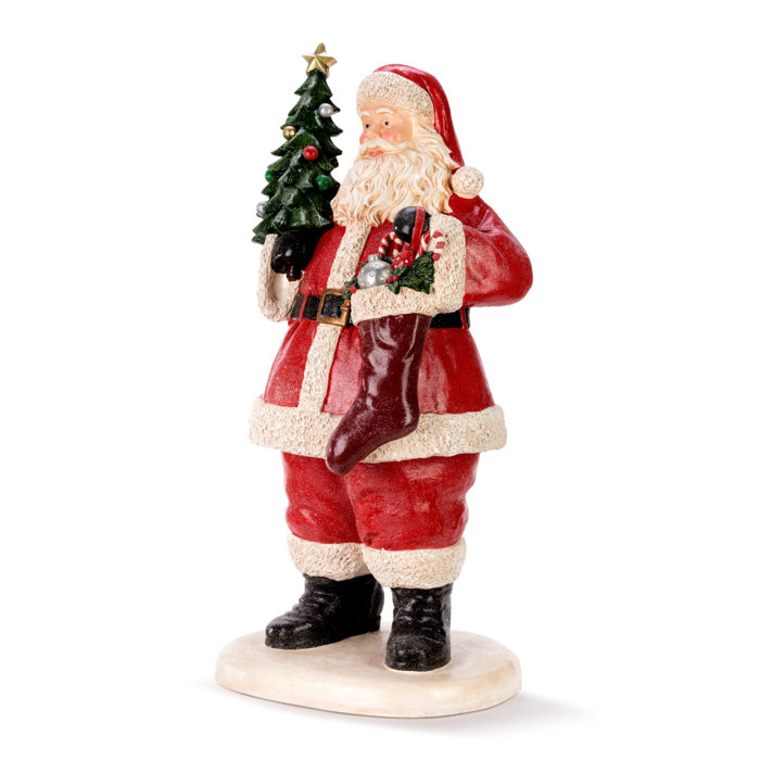 The Holiday Aisle® Large Sculpted Santa Figure | Wayfair