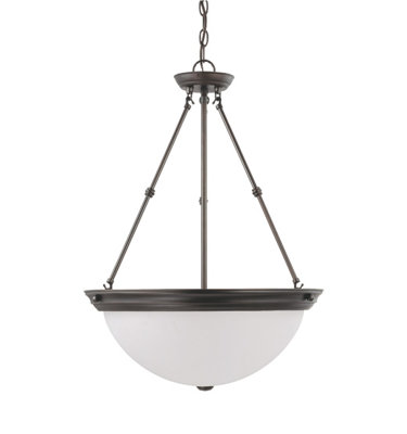 Luminaire suspendu en bronze acajou