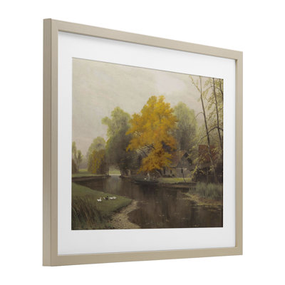 Reproduction sous verre rétro encadrée par Fall by The River, conception de Leah Straatsma