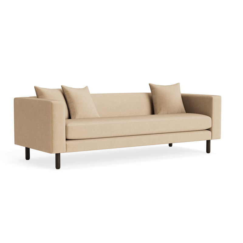  Sofa mono 82 po, Velours brun clair