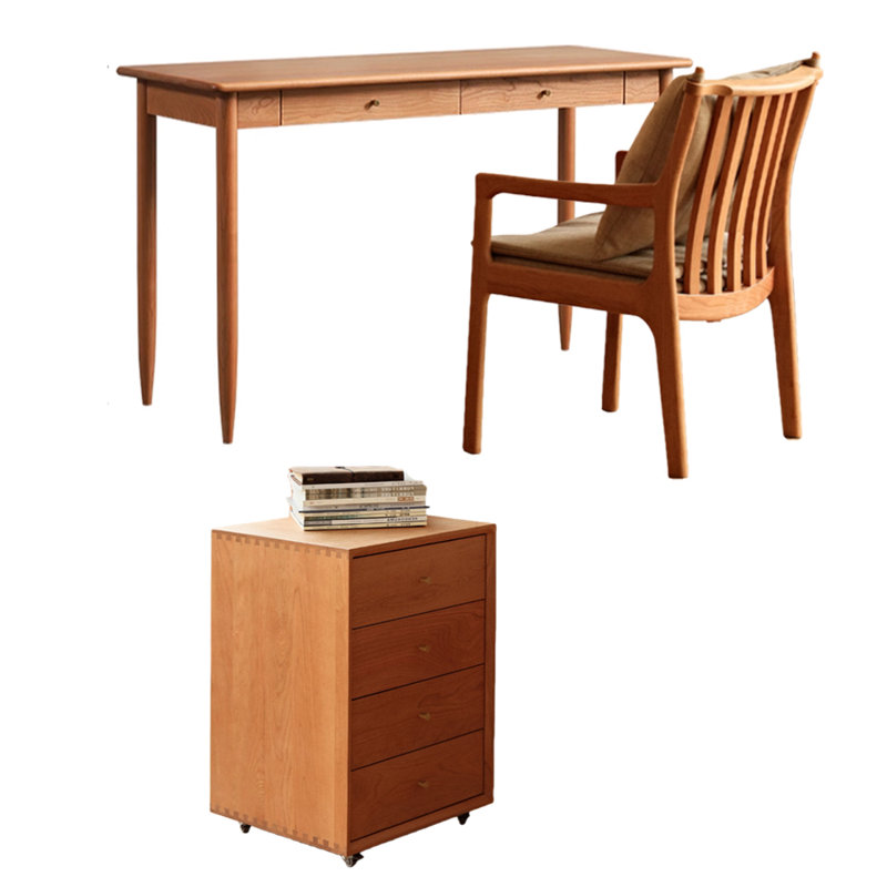 Bureau en bois massif de cerisier simple Simple Home