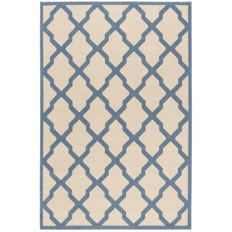 Barrister Geometric Hand Woven Indoor / Outdoor Area Rug, Rectangle 155 x 229 cm