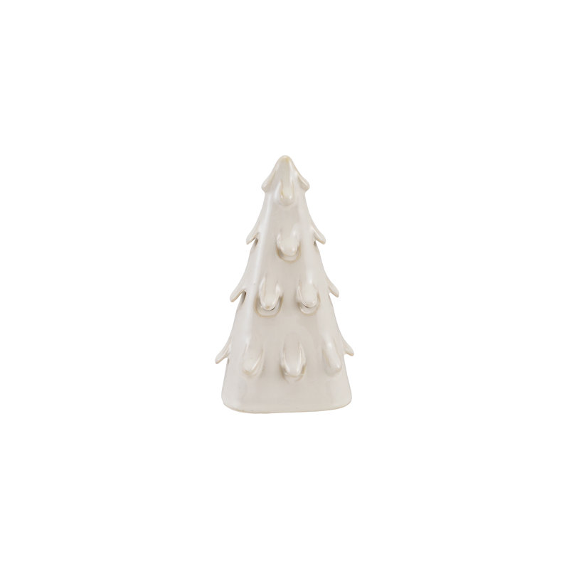 Stoneware Tree with Cut-Outs and LED Glow