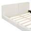 Grand lit plateforme tapissier avec tissu en velours-2024385015