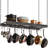 industrial style ceiling/wall mounted pot rack with hooks for kitchen storage, space saving, practical and beautiful.-197120555-197120552