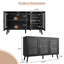 Ensemble de 2 buffets noirs de 47,6 po