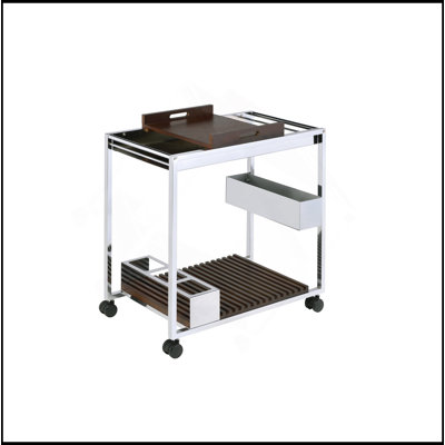 Chrome Finish Serving Cart