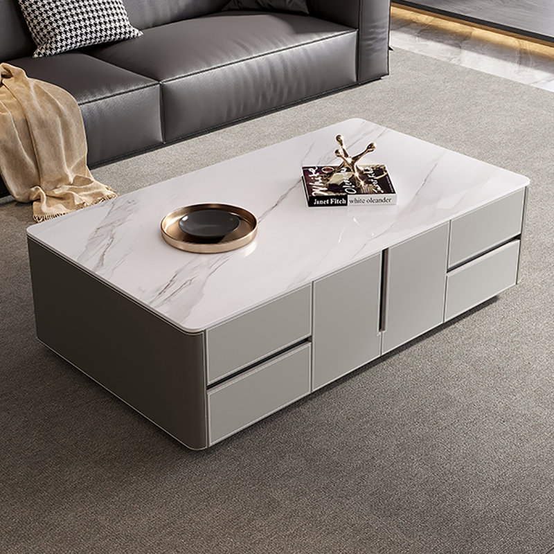 Table basse simple, H 16,5 po x L 51,2 po x l 27,6 po, Gris