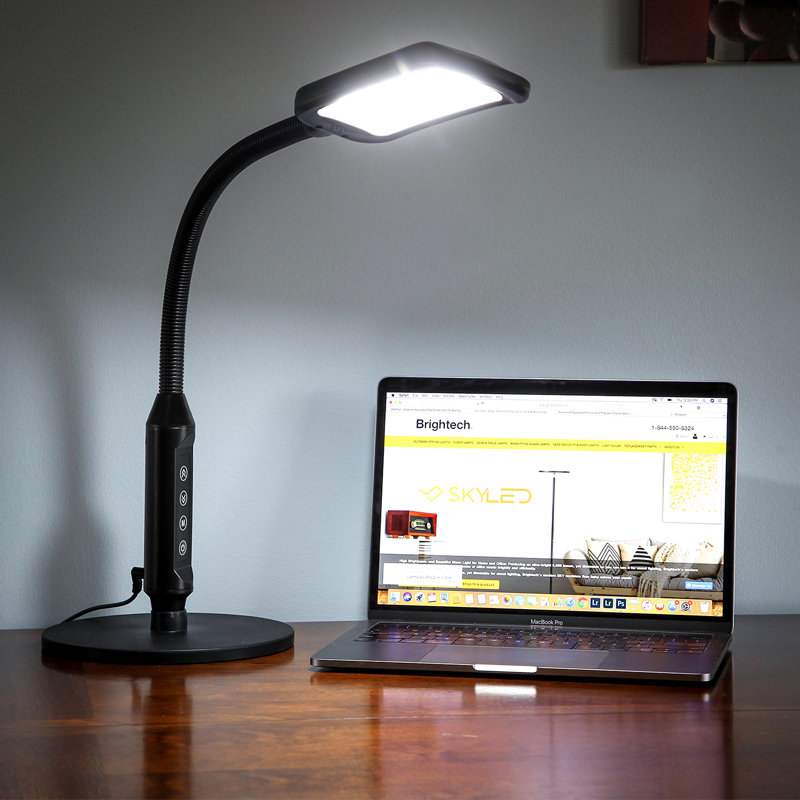 56'' Black LED Task Floor Lamp