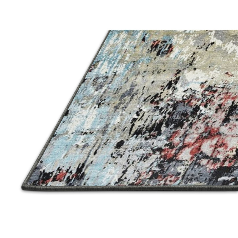Tapis noir / rouge / beige Borehamwood, Rectangle 7 pi x 9 pi
