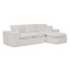 Canapé modulaire en forme de L de Boneless de 107 po avec repose-pieds mobile, confort en forme de nuage, conception modulaire et installation sans effort pour les salons.