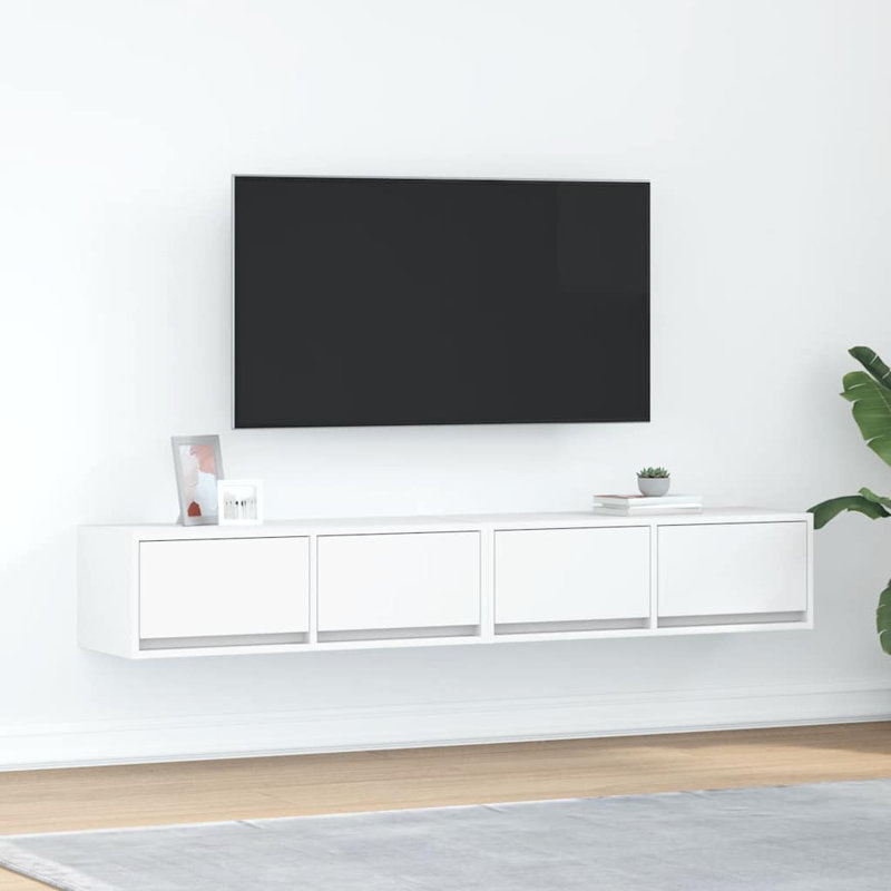 Unfinished Floating TV Stand for TVs up to 40", White