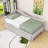 Twin L-Shaped Upholstered Daybed with Pop Up Trundle-97038310