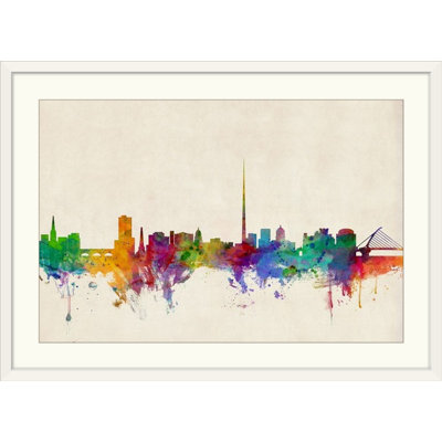 «Dublin Ireland Skyline» par Francy, impression