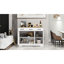 Armoire blanche - Buffet avec 3 tiroirs et portes pour le revêtement de cuisine de bureau