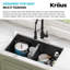 Évier de cuisine en granite onyx KRAUS-120128982-120128984