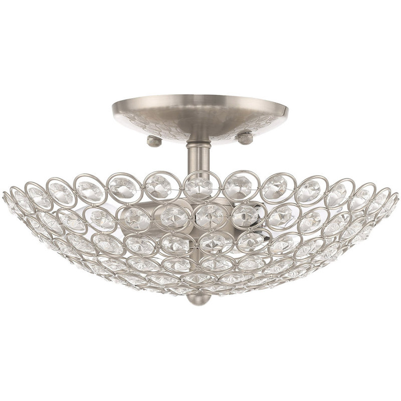 Plafonnier semi-encastré Albie Crystal