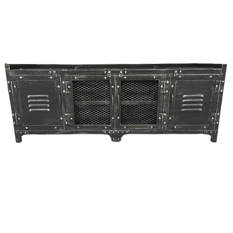Crédence de rangement l 70,86 po Tanyel, Argent, 17.7"H x 47.2"L x 15.7"W