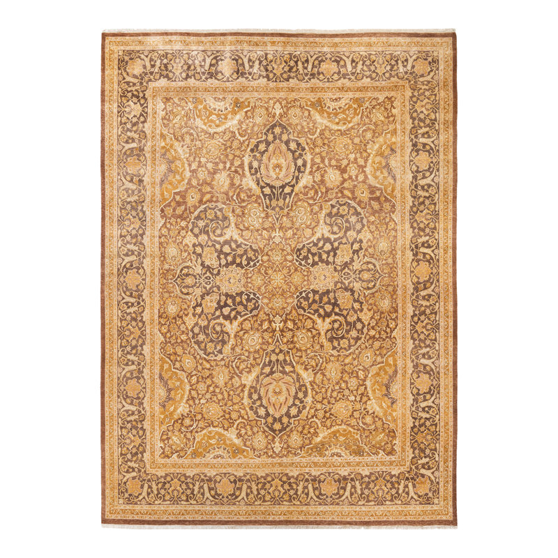 Tapis unique en laine noué à la main 8 pi 1 po x 11 pi 1 po Clas Mogul