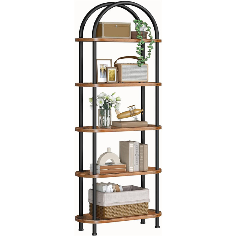 Étagère de rangement en bois avec cadre en métal