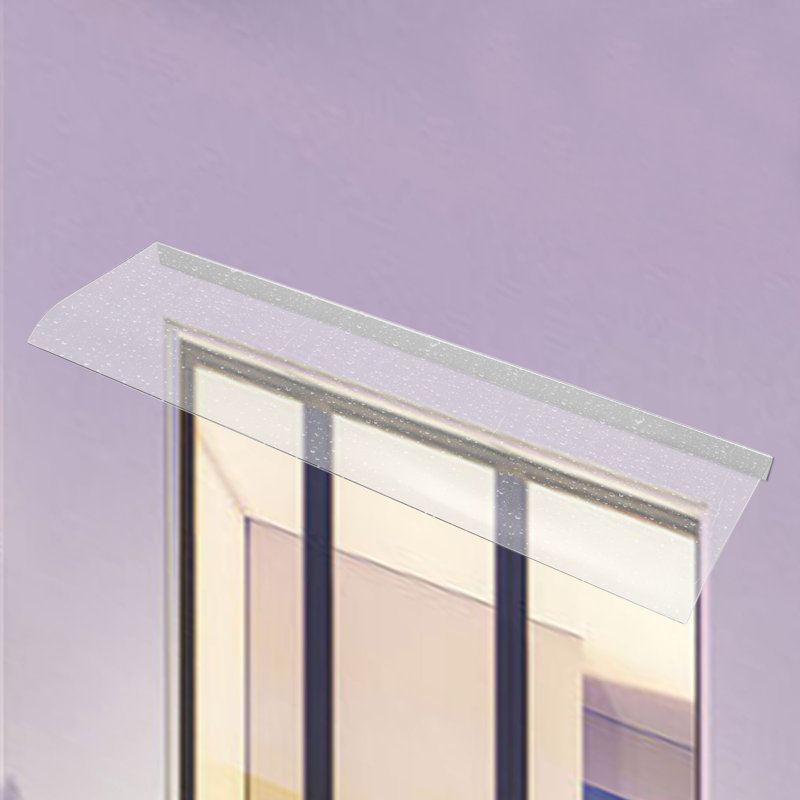 Auvent de fenêtre incliné en transparent, H 0,13 po x l 47,2 po x P 15,7 po, Transparent