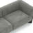Upholstered Gray Chenille 2-Seater Modern Curved Arm Design Sofa With Solid Wood Legs-271496391