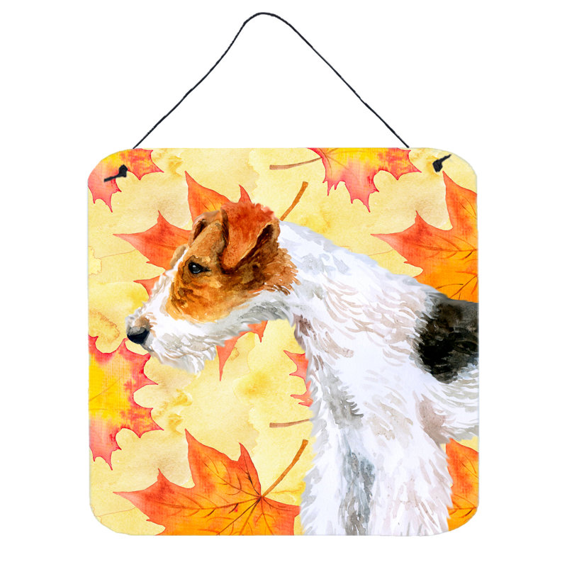 Décoration murale automne, Fox-terrier
