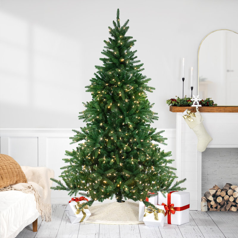 Lighted Artificial Fir Christmas Tree, 9' H