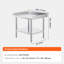 Table de travail en acier inoxydable
