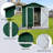 Outdoor Storage Sheds 6Ftx4ft Roof Green+White-123029971-123029975