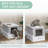 PawHut Fully Enclosed Cat Litter Box with Scoop, Hooded Cat Litter House with Drawer Type Tray, Foldable Smell Proof Cat Potty with Front Entry, Top Exit, Portable Pet Toilet with Large Space, Grey