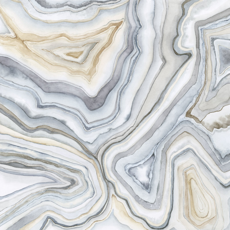 'Agate Abstract II' by Megan Meagher - Wrapped Canvas Painting Print, 76cm H x 76cm W